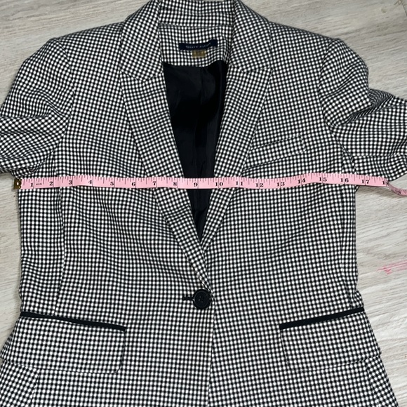 Tommy Hilfiger Black & White Checkered Blazer 0 - Picture 6 of 11